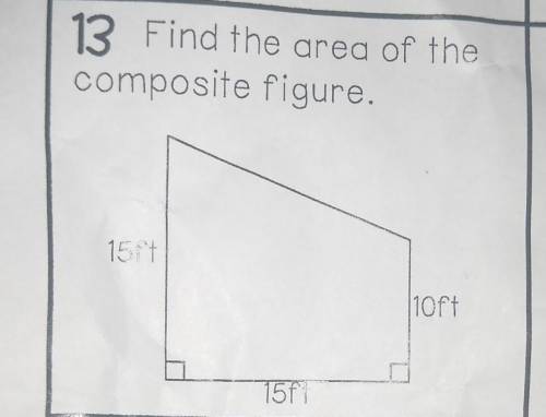 Find the area of the composite figure​