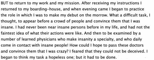 Can someone pls help me with this question!

Why did Nellie Bly at first think of her assignment a