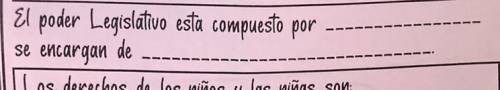 El poder legislativo está compuesto por ________
Se encarga de_________