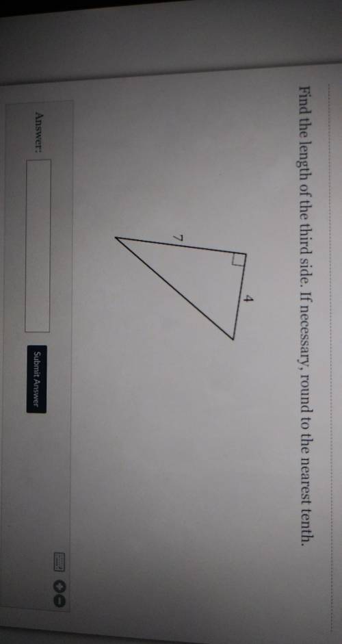 Find the length of the third side. If necessary, round to the nearest tenth.