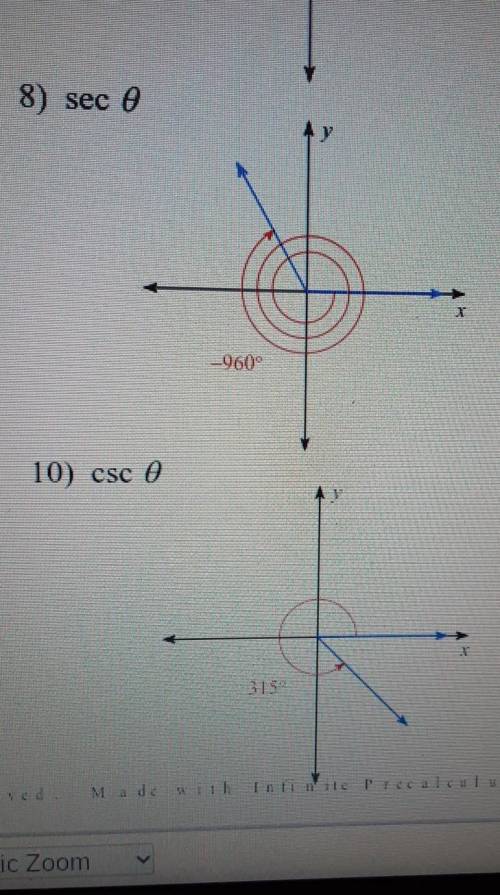 Find the exact value of each trigonometric function using the unit circle ​