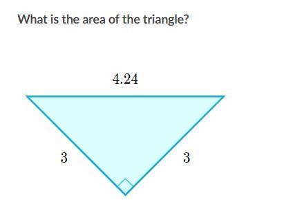 What is the area of the triangle?