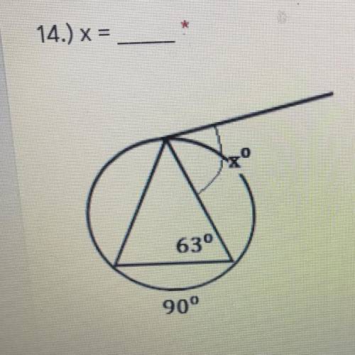 Find the measure of angle x