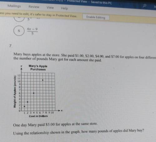 Mary buys apples at the store. She paid $1.00, $2.00, $4.00, and $7.00 for apples on four different