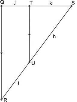 Which of the following is a true proportion of the figure based on the triangle proportionality th