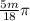 \frac{5m}{18} \pi