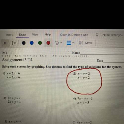 I need help on the circled problem please