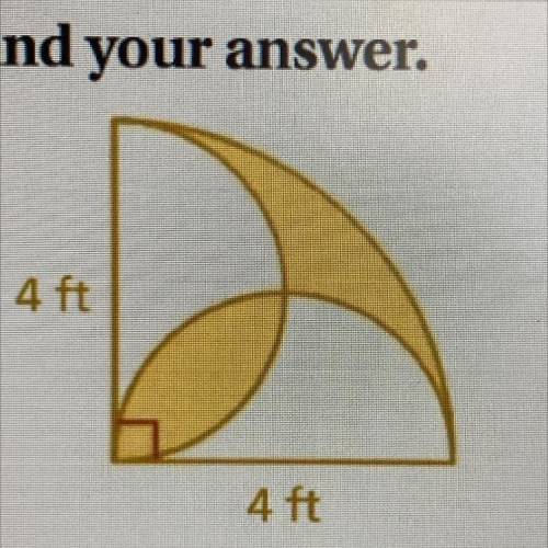 (PLEASE HELP DUE SOON) 
find the area of the shaded region