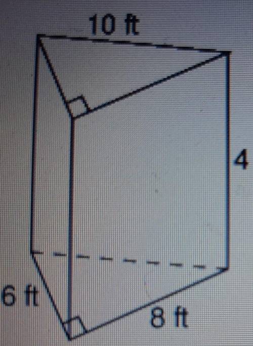 What is the surface area of this triangular prism​