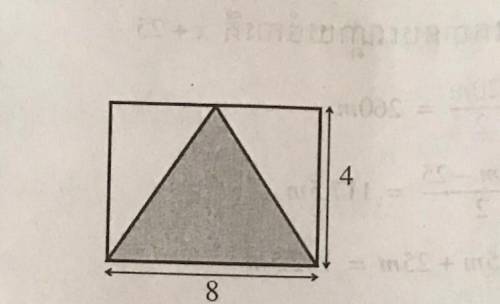 Find the area of ​​the painted part of the image below. (Units in m)