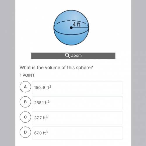 What is the volume of this sphere?