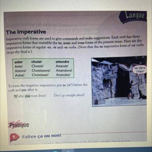 Please help  Please it’s due soon

The imperative
Imperative verb forms are used to give comma