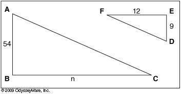 Find the length of BC .
72
54
40.5
108