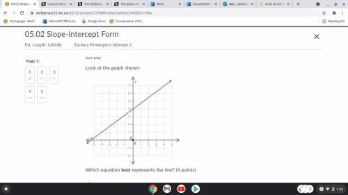 Y = 3 over 4.x + 4

2) 
y = 4 over 3.x + 4
3) 
y = 4x + 3 over 4.
4) 
y = 4x + 4 over 3.