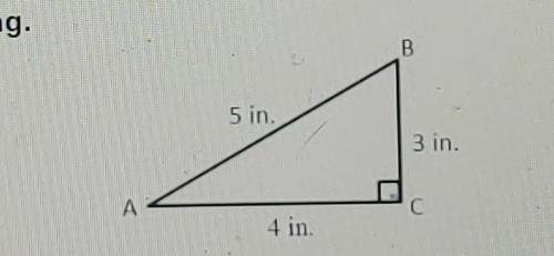 1. Use AABC for the following. a. sin A = b. cos B = C. tan B =​