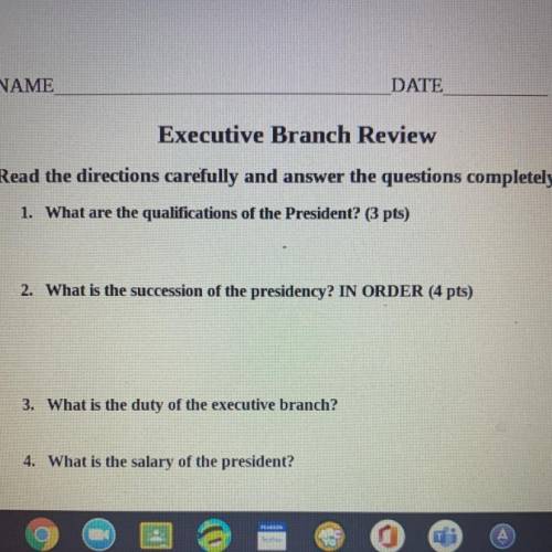 Please help me answer these
