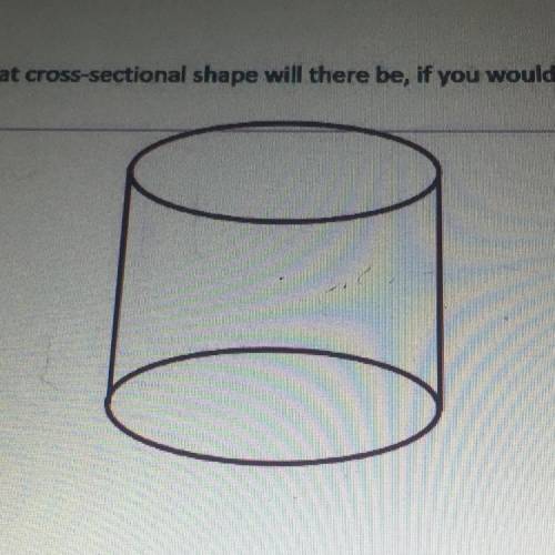 what cross-sectional shape will there be, if you would cut the solid vertically? how about horizont