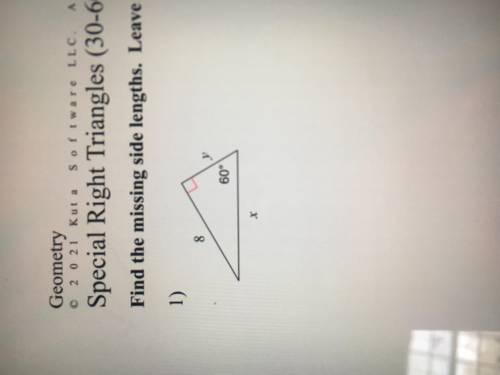 Find the missing lengths of this triangle.Can someone help me???