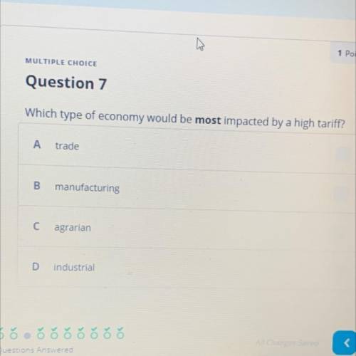 What type of economy would be most impacted by high tariff