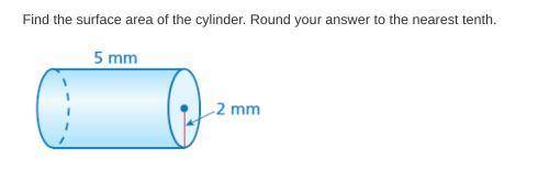 Find the surface area of the cylinder. Round your answer to the nearest tenth.