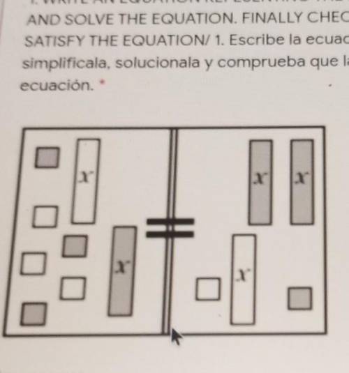 1. WRITE AN EQUATION REPESENTING THe diagram below ​