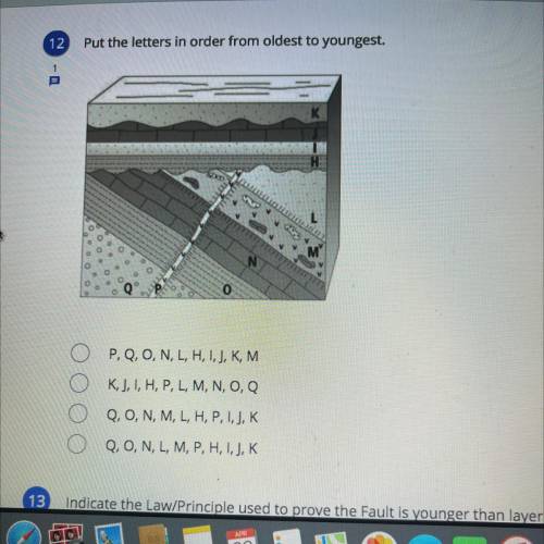 Put the letters in order from oldest to youngest.

P, Q, O, N, L, H, I, J, K, M
K, J, I, H, P, L,