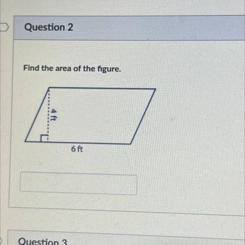 Find the area of the figure