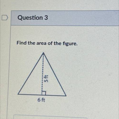 Find the area of the figure