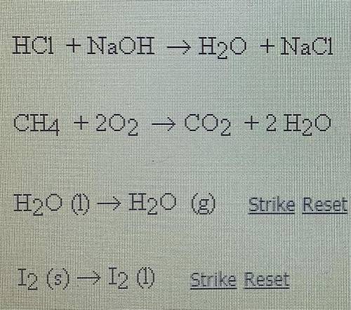 Which of the following equations represents an acid base reaction?