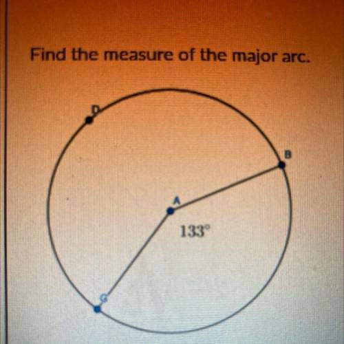 Find the measure of the major arc