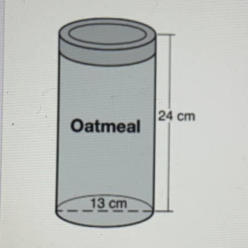 4. Oatmeal is packaged in a cylindrical container, as shown in the diagram

below. The diameter of