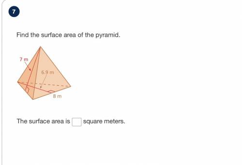 Find the surface area of the pyramid.
The surface area is_square meters.