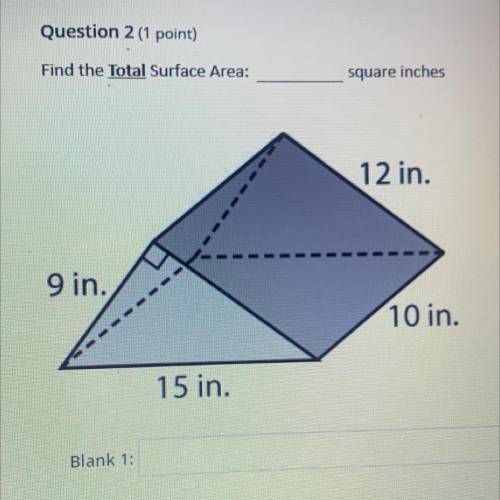 Find the Total Surface Area:
square inches