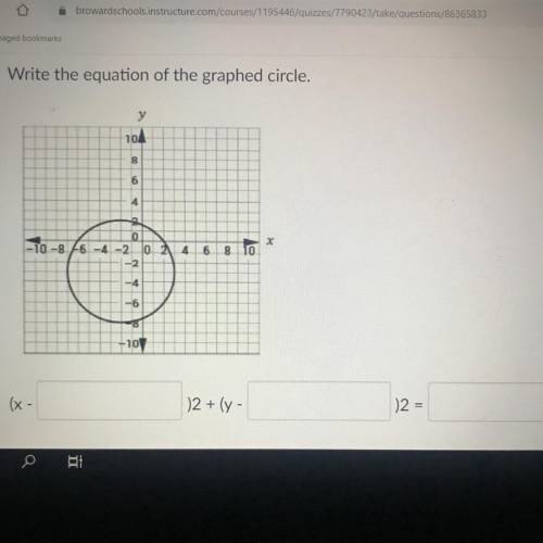 Write the equation of the graphed circle.