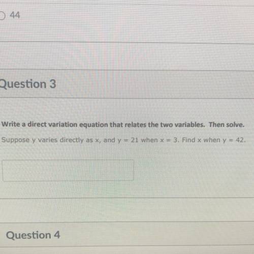 Write a direct variation equation that relates the two variables. Then sole

Suppose y varies dire