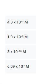 Match the following H⁺ concentrations with their pH.
*Please complete all four*