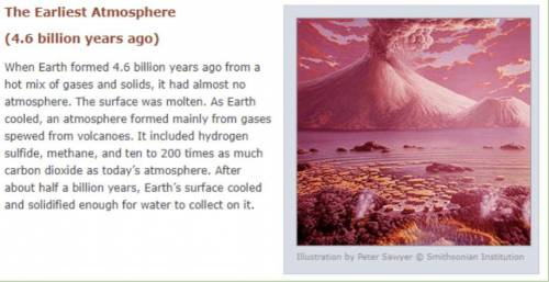 Using the text given and what you know about the origin of life on Earth describe what the earliest