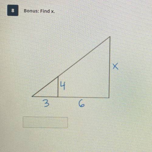 Bonus: Find x.
Need help urgent