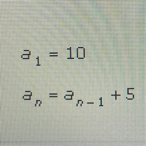 Identify the first four numbers in an arithmetic sequence modeled by the formula below.