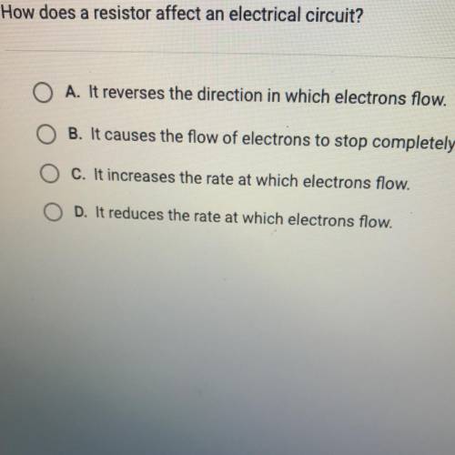 How does a resistor affect an electrical circuit?