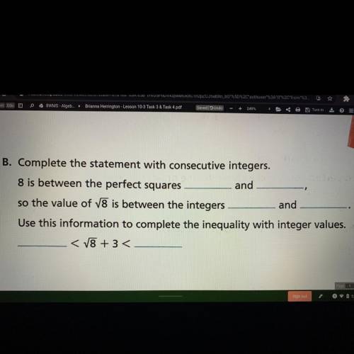 Complete the statement with consecutive integers.