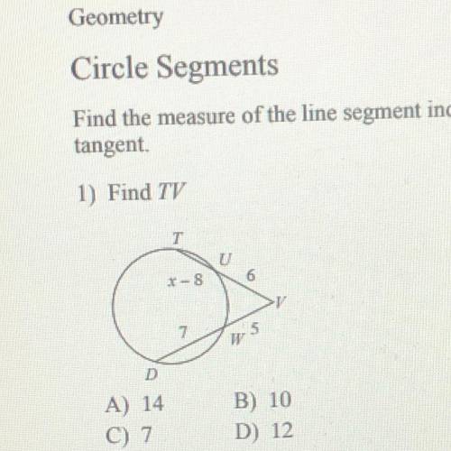 Find TV Catergory Circle Segments in Geometry