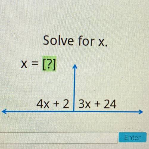 Solve for x 4x+2 3x+24