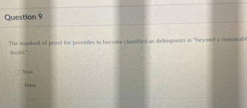 The standard of proof for juveniles to become classified as delinquents is “beyond a reasonable dou