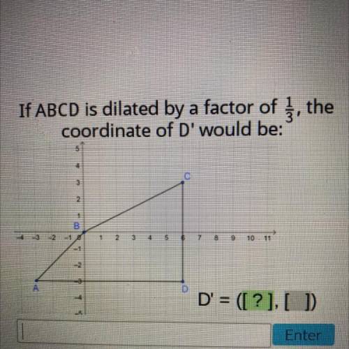 Dilations
If ABCD is dilated by a factor of Į, the
coordinate of D' would be