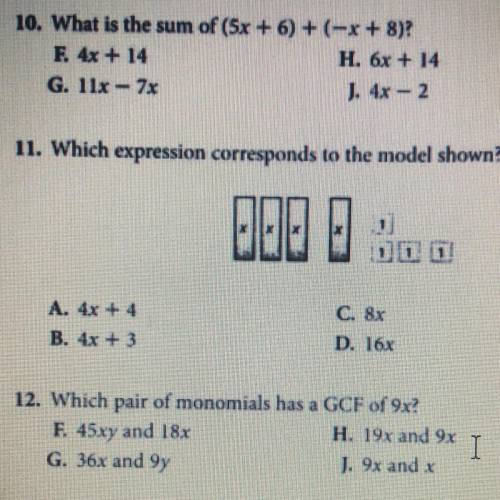 Anyone know the answers to 10, 11, 12?