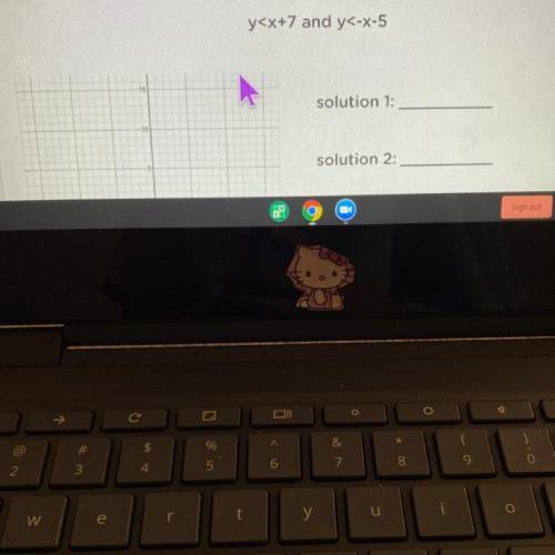 Graph each system of inequalities on the grid provided. Write TWO points

that are solutions in th