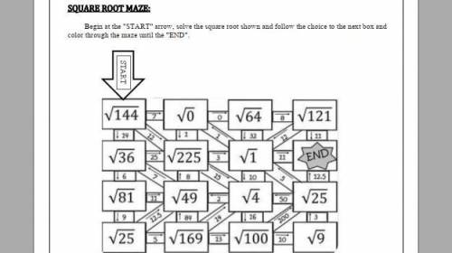 Solve The Square Root Maze pls help me