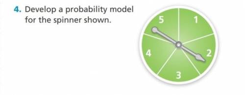 Develop a probability model 
for the spinner shown.​