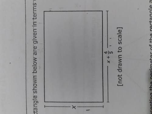 Write an expression representing the perimeter of the rectangle as the sum of the four side lengths